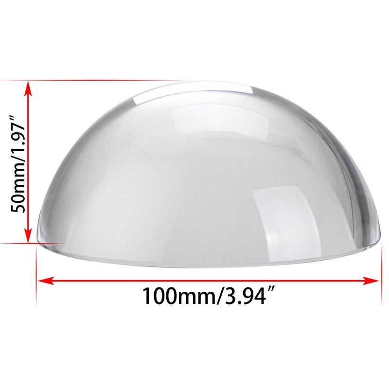 OwnMy 4" Crystal Glass Magnifier, Glide Paperweight Magnifying Glass Dome, Crystal Half Ball Sphere Lens for Photography/Decoration, Reading Aid - Image 2
